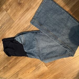Two Hearts Maternity Boot Cut Flare Jeans with Maternity Panel